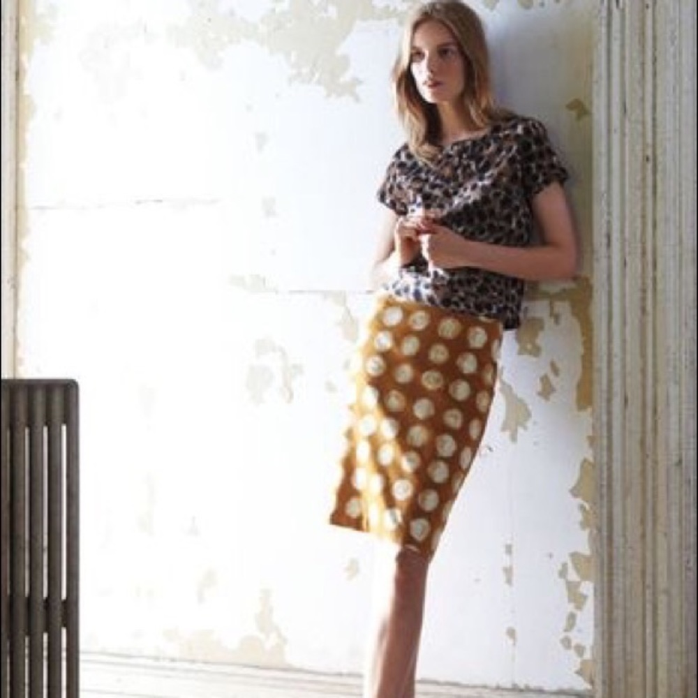 Anthropologie Maeve Dot Skirt